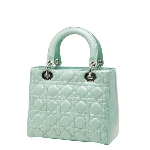 Dior Cannage 2-Way Shoulder Bag Mint Green - Picture 2 of 10